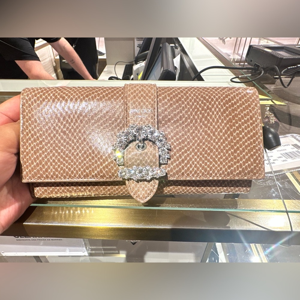 Jimmy Choo new season snake embossed cheri WOC